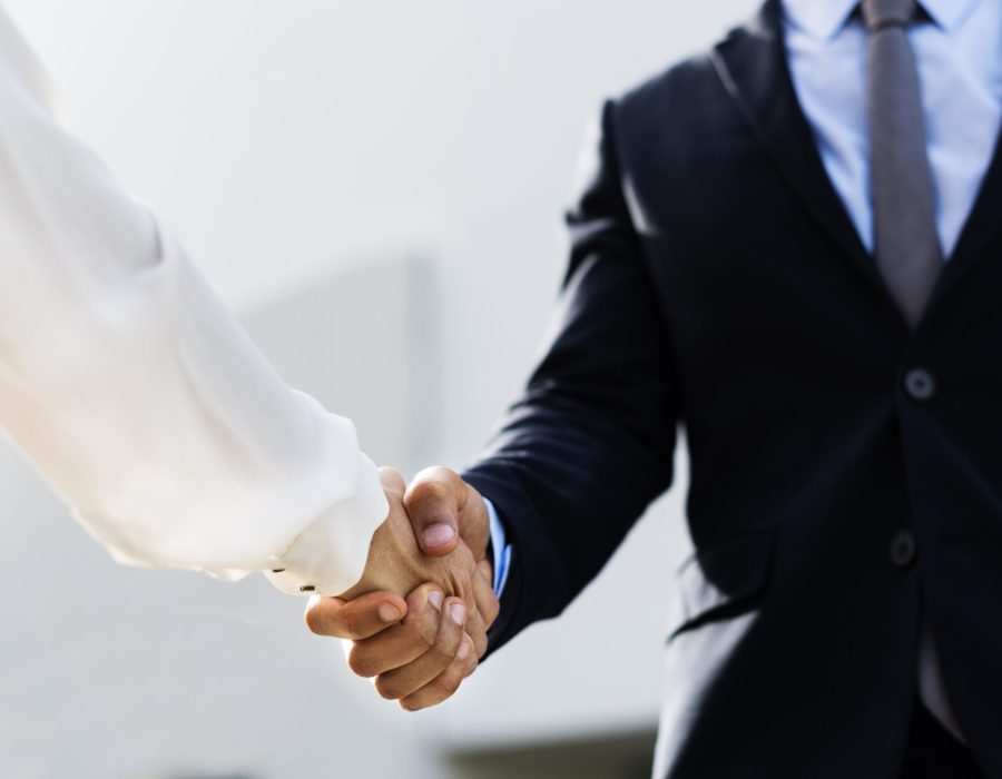 Business people shaking hands for an agreement